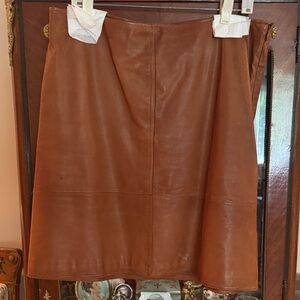 Brown Leather Skirt